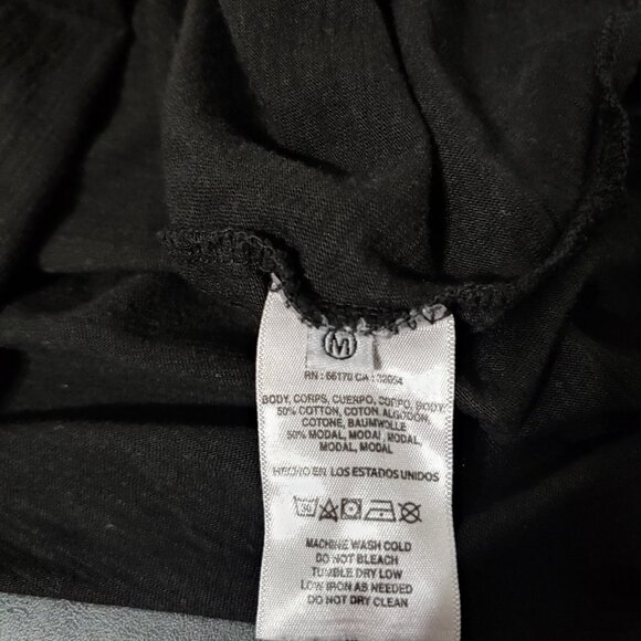 Anthropologie T.la Classic V Neck Pocket Tee Black - Picture 6 of 9